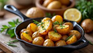 découvrez notre recette facile de pommes de terre grenaille au four, croustillantes à l'extérieur et fondantes à l'intérieur, pour un accompagnement savoureux et gourmand.