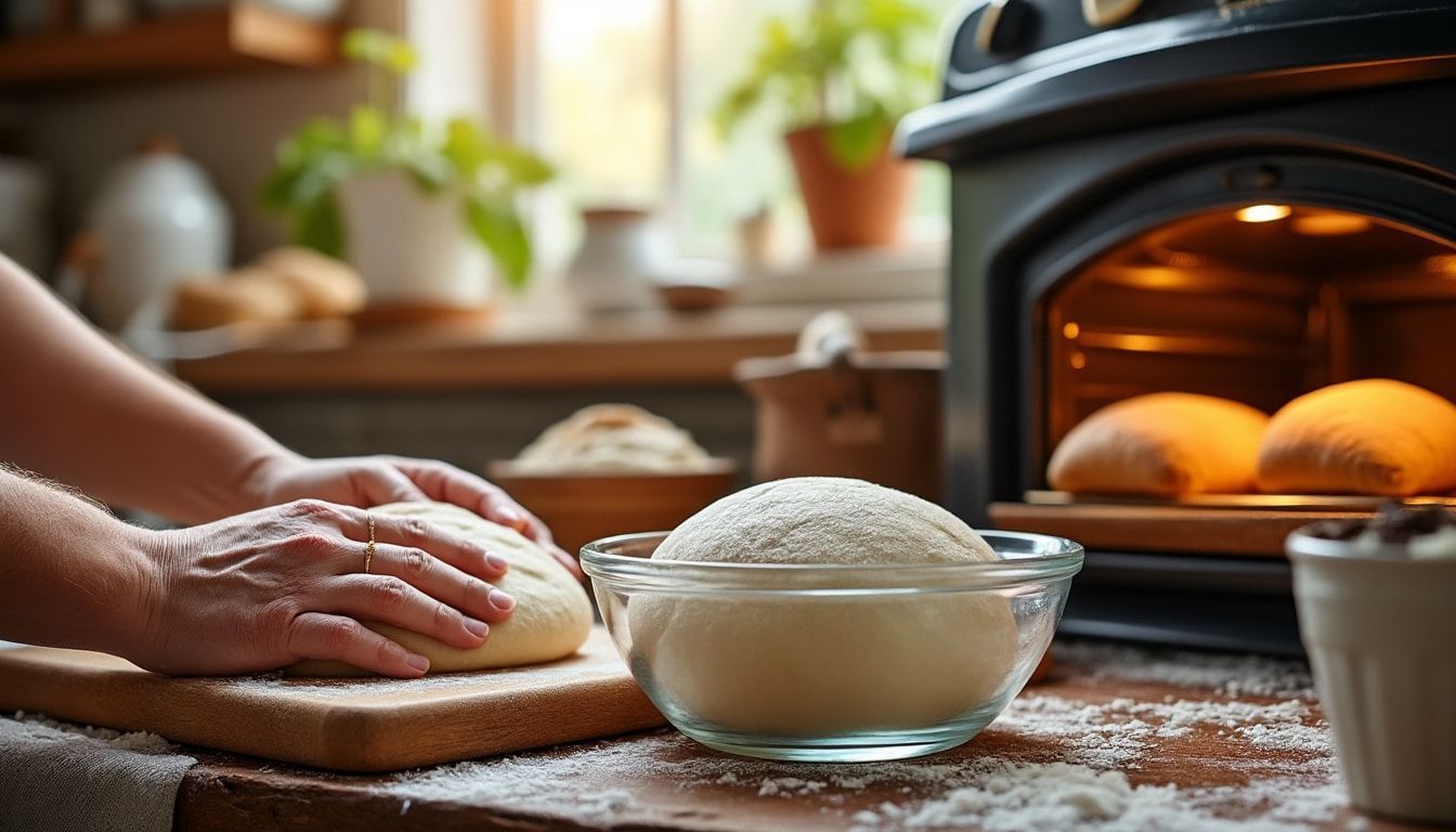 découvrez la recette traditionnelle de pain maison de grand-mère, avec les étapes détaillées de pétrissage, pousse et cuisson pour un pain savoureux et authentique.