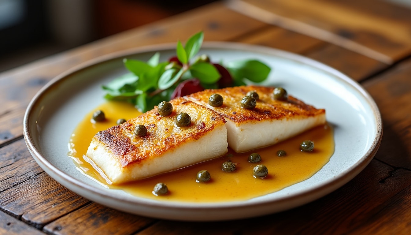 découvrez notre recette simple et savoureuse de raie à la poêle accompagnée de beurre noisette et câpres pour un plat délicat et raffiné.