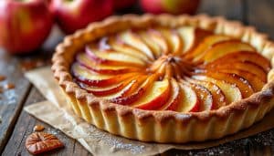 découvrez la recette de la tarte fine aux pommes avec un feuilletage croustillant et une caramélisation parfaite pour un dessert délicieusement gourmand.