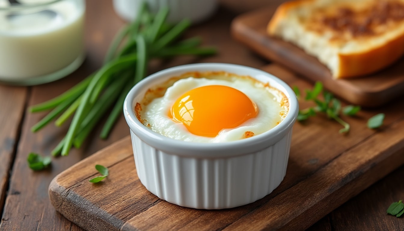 découvrez la recette facile de l'œuf cocotte au four pour un jaune parfaitement coulant à chaque fois. un plat simple et gourmand à savourer en toute occasion.