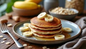découvrez notre recette saine de pancakes à la banane et aux flocons d'avoine, sans sucre ajouté, pour un petit-déjeuner gourmand et naturel.