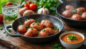 découvrez notre recette détaillée de rognons de porc avec les étapes de dégorgement, une cuisson parfaite et une sauce savoureuse pour un plat réussi.