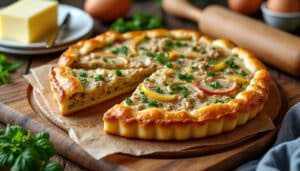 découvrez une recette rapide et facile de tarte au thon avec une pâte feuilletée croustillante. parfaite pour un repas express et savoureux !