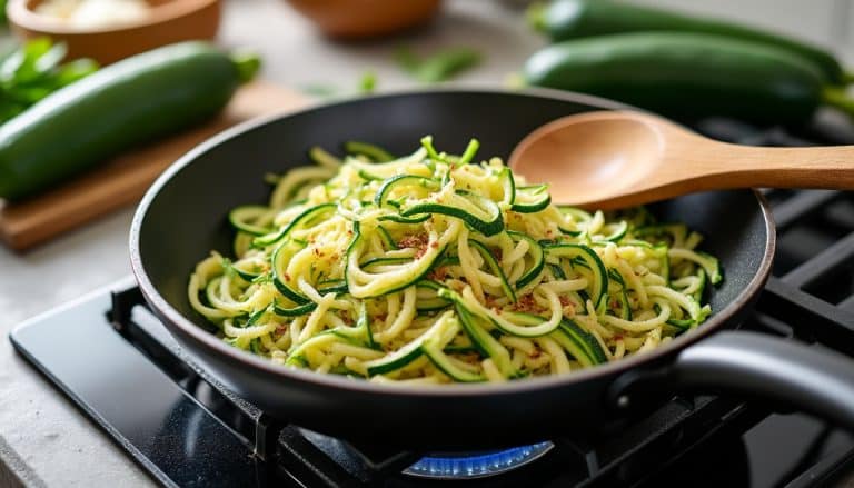 découvrez comment préparer des courgettes râpées à la poêle sans qu'elles ne rendent d'eau, pour une recette savoureuse et parfaitement réussie.
