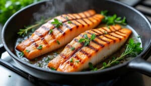 découvrez notre recette rapide et savoureuse de filets de rouget cuits à la poêle en seulement 4 minutes. un plat délicieux et facile à préparer pour toutes vos envies de poisson.