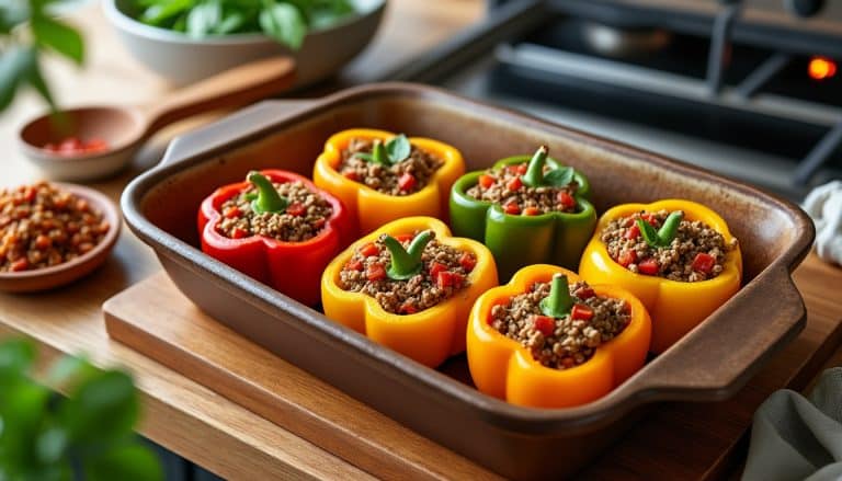 découvrez la recette des poivrons farcis au four avec une farce savoureuse et des conseils de cuisson pour un plat gourmand et facile à réaliser.