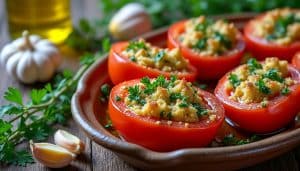 découvrez la recette des tomates à la provençale, avec une persillade parfumée et une cuisson au four pour un plat savoureux et facile à préparer.