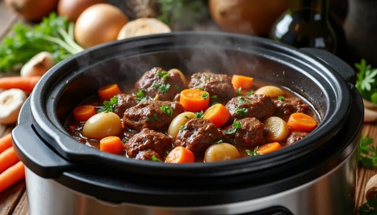 découvrez notre recette savoureuse du bourguignon au cookeo sans vin, une alternative facile et délicieuse qui ne sacrifie rien au goût traditionnel.