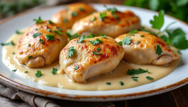 découvrez la recette du poulet à la crème, une sauce nappante et une volaille moelleuse pour un plat savoureux et réconfortant.