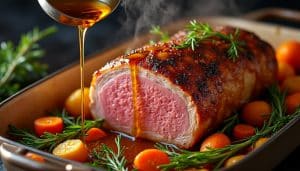 découvrez notre recette facile du rôti de veau au four avec conseils sur le temps de cuisson et les techniques d'arrosage pour une viande tendre et savoureuse.