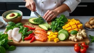 découvrez les ingrédients essentiels et les gestes de base pour maîtriser les courants de cuisine fusion et sublimer vos plats avec des saveurs originales.