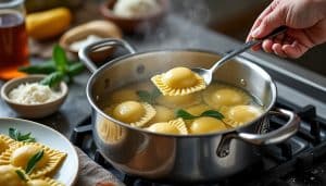 découvrez comment cuire des raviolis à la perfection : temps de cuisson, astuces pour éviter qu’ils collent et conseils pour les servir.